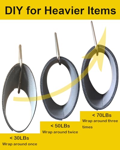 Extension Cord Holder Organizer, 2in x 16.4’ Cut to Length Heavy Duty Storage Straps with 15 Buckles, Garden Water Hose Garage Gadgets Hanger for Storage and Organization