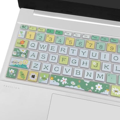 Keyboard Cover for 15.6 HP Laptop 15-fc 15-fd 15t-fd 15z-fc Series, HP Pavilion 15-eg 15t-eg 15-eh 15-er, 17z-ca 17-cn 17-cp 17z-cp Series, Spring Flowers - color: Spring Flowers