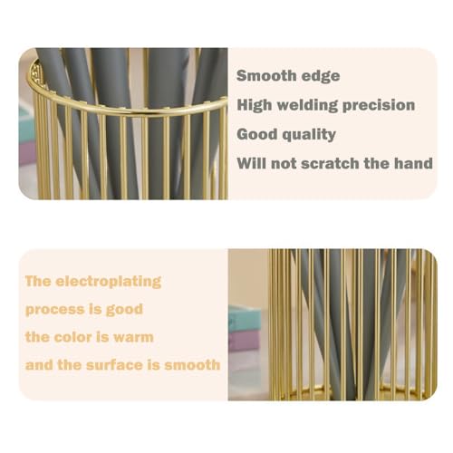 2Pcs Post sticky Note Holder + Pens Holders,Desk organizer sets,Gold Metal suit for Desk Memo,tableware,flowers,toothbrush,cute pencil holder ,Home Office decor and Accessories,Makeup Brushes Cup.