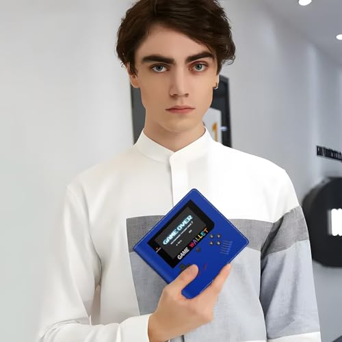 EXXBYELI Boys Wallet Gamepad Leather Wallets Credit Id Card Cash Holder Black Rfid Blocking Zipper Cute Cool Funny Aesthetic Wallets With Coin Pocket Id Window Teen Wallets for Boys Teenager Wallet - color: game-blue1