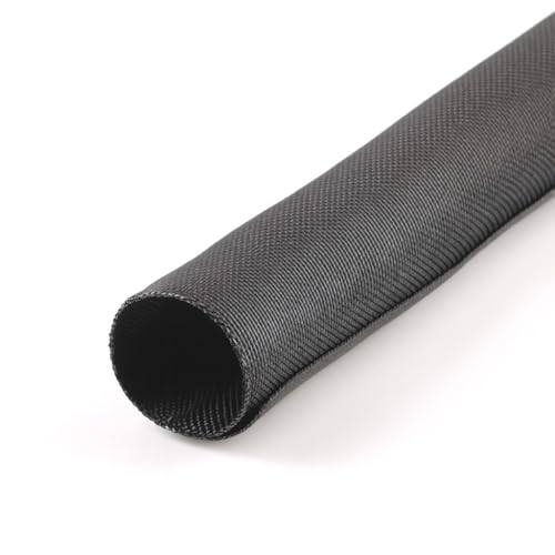 MGI SpeedWare Woven Mesh Split-Sleeve Wire Loom for High-Temperature Automotive Harness and Home Cable Management 25 feet (3/4") - size: 3/4"