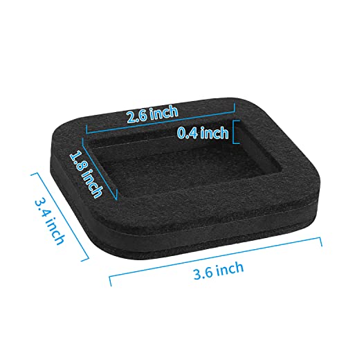 12 PCS Felt Furniture Coasters Caster Cups for Hardwood Floors, Felt Bottom Furniture Pads, Bed Office Chair Fridge Furniture Wheel Stopper to Prevent Sliding and Scratches (Black, L: 2.6" * W:1.8") - color: Black - L, size: L: L:2.6" * W:1.8"