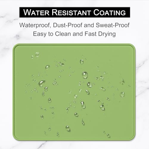 Hsurbtra Mouse Pad, Premium-Textured Square Mousepad 10.2 x 8.3 Inch, Stitched Edge Anti-Slip Waterproof Rubber Pretty Cute Computer Mat for Office Gaming Laptop Women Kids Grass Green - color: Grass Green, size: Square Mousepad (10.2" x 8.3")