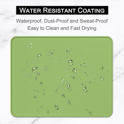 Hsurbtra Mouse Pad, Premium-Textured Square Mousepad 10.2 x 8.3 Inch, Stitched Edge Anti-Slip Waterproof Rubber Pretty Cute Computer Mat for Office Gaming Laptop Women Kids Grass Green - color: Grass Green, size: Square Mousepad (10.2" x 8.3")