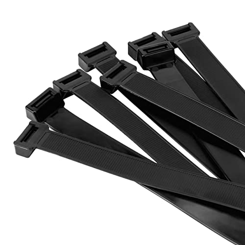 Armpow 32 inch Black Cable Zip Ties Heavy Duty 15 PCS, 440 LBS Ultra Exclusive Strong Big Plastic Wire Ties, Large Cable Ties Extra Long Tie Wraps, Indoor and Outdoor Use - color: Black, size: 32 inch-440LBS