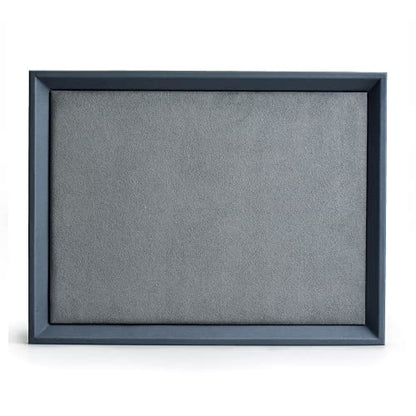 Oirlv Premium Leather Flat Jewelry Tray Jewelry Display Organizer Plate, Catchall Tray, Nightstand or Dresser Organizer(Large) - size: Large