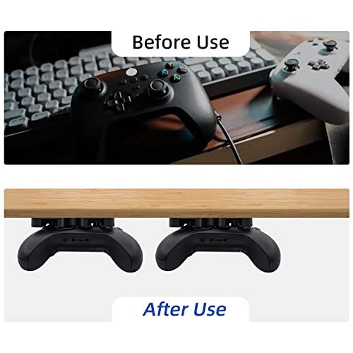 Mcbazel Under Desk Mount for Xbox Series X/S, Xbox One X/S, Xbox One, Xbox 360, Switch Pro Controller, Table Stand Holder Compatible with Xbox and Switch Pro Controller - Black - color: Black