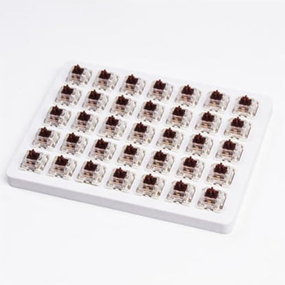GATERON G Silver Pro Keyboard Switches, RGB LED Linear Pre Lubed 45gf Compatible for Gaming MX Mechanical Keyboard 3 Pin Key Switches(Silver, 35PCS) - color: Silver