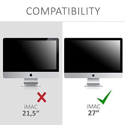 kwmobile Cover Compatible with Apple iMac 27" / iMac Pro 27" - 4-in-1 Case for Monitor and Accessories - Black