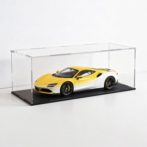 Acrylic Display Case, Clear Acrylic Display Box with Matte Base, Dustproof Collectible Storage Cases, DIY Easy Assembly Showcase for 1: 24 Car Models, Collectibles, 10 x 5 x 5 inch - size: 10 x 5 x 5 inch