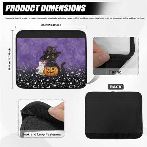 Wheelchair Armrest Pads Black Cat Pumpkin Wheelchair Accessories Chair Arm Pads Universal for Wheelchair Armrests Office Transport Chairs Scooters Halloween Decor - color: Black Cat Pumpkin