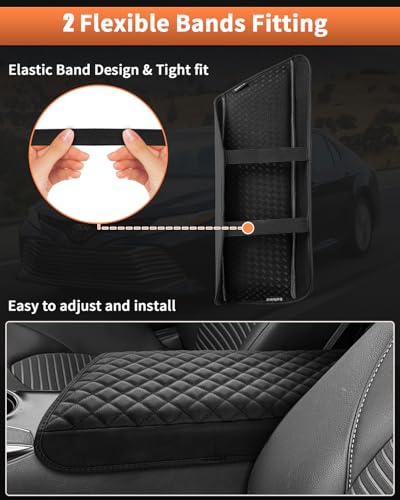 Shademax Center Console Cover for Toyota Camry 2018-2025 Accessories Armrest Cover Cushion Pad for Toyota Camry L/LE/SE/XLE/XSE Leather Armrest Seat Box Protector Anti-Scratch - size: For Toyota Camry 2018-2025