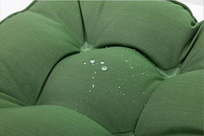 QILLOWAY Outdoor Rocking Chair Cushions Set of 2, 100% Polyester Waterproof Patio Rocking Chair Cushion, High Back Weatherproof Chair Pad for Adirondack & Outdoor Furniture, Dark Green - color: Dark Green