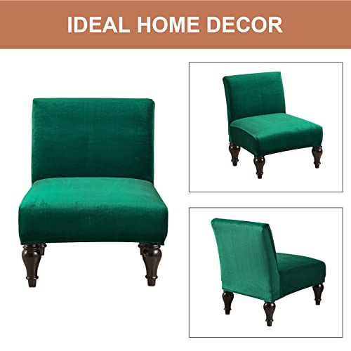 Eco-Ancheng Armless Chair Slipcover Removable Armless Accent Chairs Covers Washable Armless Slipper Chair Slipcover Printed Armless Chair Furniture Protector Covers for Living Dining Room Hotel - color: A25
