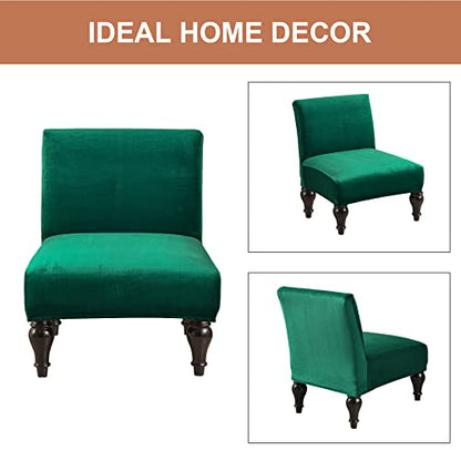 Eco-Ancheng Armless Chair Slipcover Removable Armless Accent Chairs Covers Washable Armless Slipper Chair Slipcover Printed Armless Chair Furniture Protector Covers for Living Dining Room Hotel - color: A25