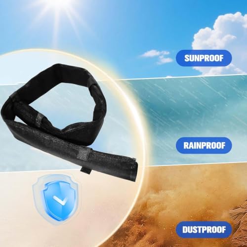 48" Trolling Motor Cable Sleeve - Neoprene Wire Cover for Boat | Neoprene Marine-Grade Protection, Full 48" Length, 2" Diameter Opening, Zipper Closure for Quick Access(Black) - color: Black