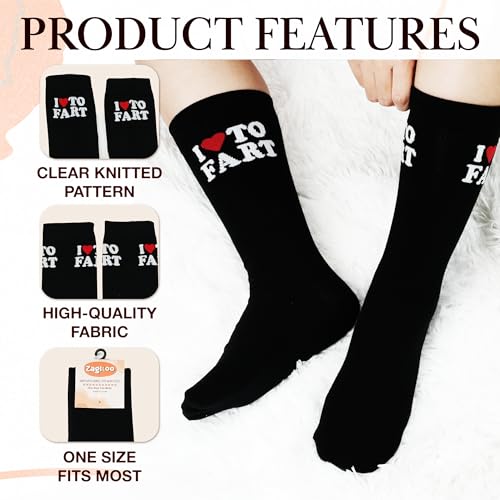 ZAGKOO Funny Socks for Men, Women - Stocking Stuffers for Men - color: Fart 1