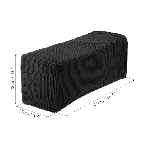 uxcell 2pcs Stretch Armrest Covers for Chairs/Sofas, Couch Arm Covers with Twist Pin, Furniture Protector Slipcovers for Sofa Chair Recliner Black - color: Black