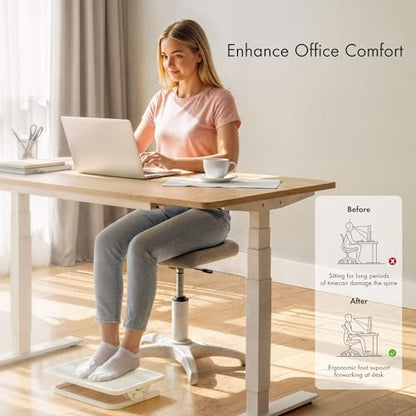 EUREKA ERGONOMIC Tilt Adjustable Footrest, Foot Rest for Under Desk at Work with Massage Surface, Office Foot Rest Under Desk with 20 Degree Tilt No Locking, Metal Frame - style: Ergonomic