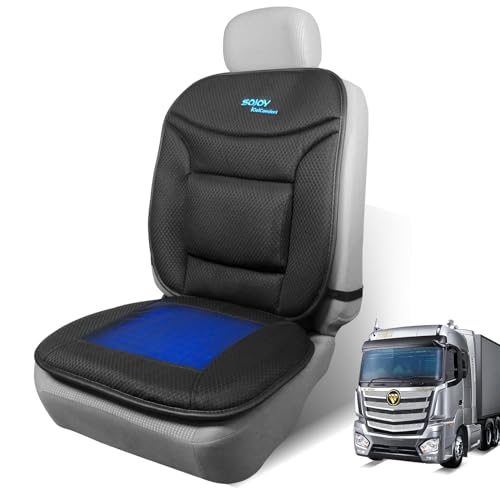 Sojoy Truck Seat Cushion with Firm Lumbar Support,Gel Seat Pad with Upper Lower Back Support Pillow for Office,Car,Truck, Pain Relief Coccyx Seat Cushion