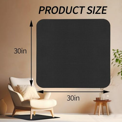 Recliner Pads for Hardwood Floors,Non Slip Recliner Grippers,Under Recliner Floor Protectors,Furniture Pads to Prevent Sliding,Non Slip Furniture Rail Pad for Recliners,Swivel Chairs Black - size: 1PCS-Square-Black-30"x30"