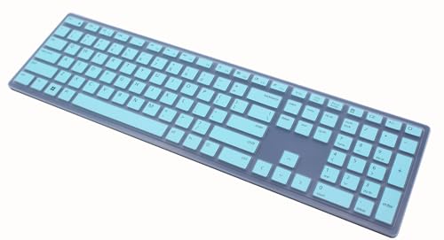 Silicone Keyboard Skin Cover Compatible for Dell Wireless Bluetooth Keyboard KM7321W, Dell Pro Keyboard KB500 & KM5221W (Mint) - color: Mint