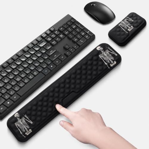 Keyboard Wrist Rest Mouse Wrist Support, Memory Foam Wrist Rest Pad for Computer Laptop, Ergonomic Wrist Cushion Support for Typing Pain Relief, Gaming Home Office, Human Skeleton - color: Human Skeleton