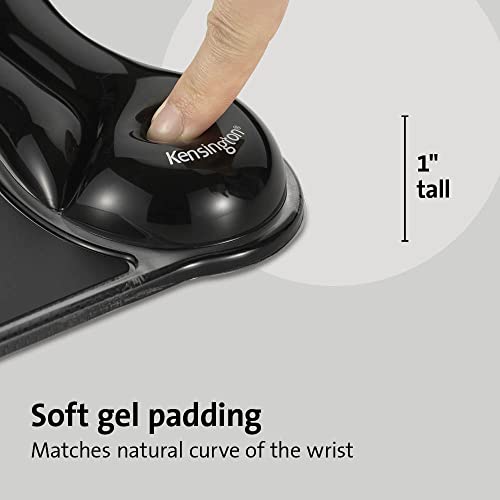 Kensington Duo Gel Wave Mouse Pad & Wrist Rest - Black,Medium (K62413WW) - color: Black, size: 9.6L x 7.6W inches, style: Mouse Pad