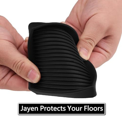 2x2 Non Slip Rubber Furniture Caster Cups for Hardwood Floors, Anti-Slip Square Furniture Coasters Pads Stopper Gripper Floor Protectors for Bed Couch Table - size: 4 Pcs Black