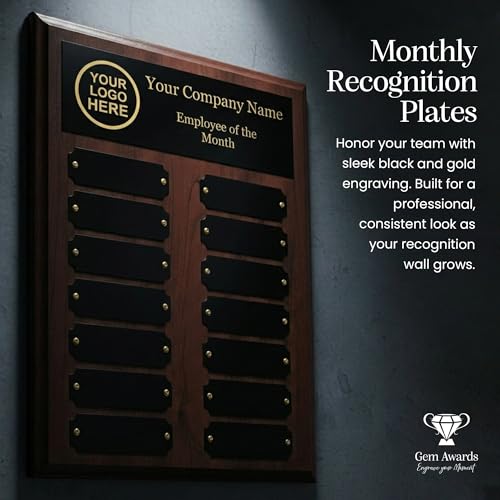 Employee of the Month Plate Inserts (Black) - color: Black