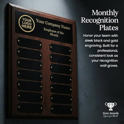 Employee of the Month Plate Inserts (Black) - color: Black