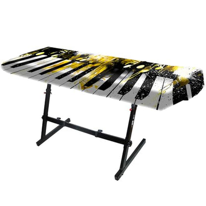 Nuxovilar Stretchy 88 Keys Keyboard Piano Dust Cover, Dust - Proof Elastic Milk Silk with Ink - Splashed Black & White Keys Art for Digital Pianos - color: WP99297-A