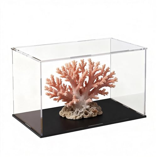 Acrylic Display Case Clear Collectible Display Box for Miniture House, Dustproof Acrylic Showcase, Easy Self Assembly Storage Cases for Action Figures and Art Figurine, 8 x 6 x 7 inch - size: 8 x 6 x 7 inch