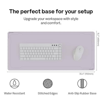 Pixio Mouse Pads - 36 x 16 inch XXL Purple Border Multifunctional Large Desk Mats for Gaming, Office, Desktop Anti-Slip Waterproof Washable Computer Mouse Mat - color: Purple Border