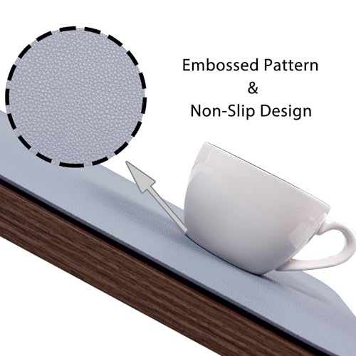 Wipeable Placemats Leather Table Mats Waterproof Heat-Resistant Easy to Clean for Dining Table Set Kitchen Table (2, Pale Blue) - color: Pale Blue, size: set of 2