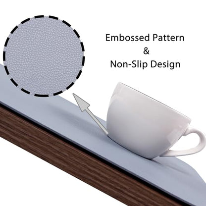 Wipeable Placemats Leather Table Mats Waterproof Heat-Resistant Easy to Clean for Dining Table Set Kitchen Table (2, Pale Blue) - color: Pale Blue, size: set of 2