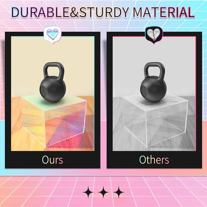 3Pcs Iridescent Risers Display Stands,Stackable Acrylic Cubes | Clear Display Box Nesting Rainbow Showcase for Collectibles Figures Jewelry Perfume Handbag Dessert, Neon Food Buffet Riser - color: Iridescent-3pcs