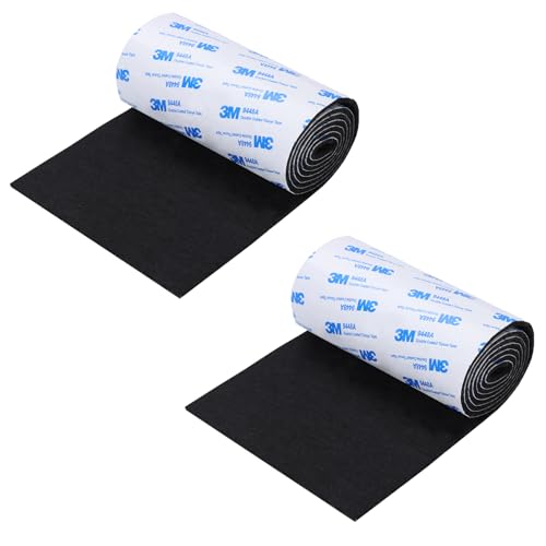 Felt Furniture Pads, Non Slip Self Adhesive Cuttable Felt Tape Black Heavy Duty Felts Strip Roll for Protecting Hardwood Floors Chair Wall Protector (40 x 5 x 0.12 Inch, 2 Pack) - color: Black, size: 5" x 40" (2 Pack)
