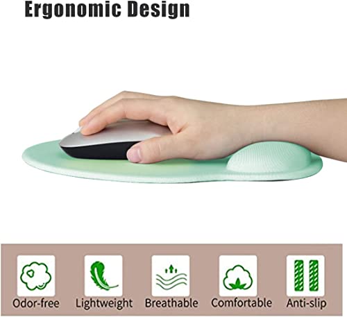 RICHEN Ergonomic Mouse Pad with Wrist Support,Non-Slip Rubber Base for Computer Laptop & Mac,Lightweight Rest for Home,Office & Travel (WRMP-30) - color: WRMP-30