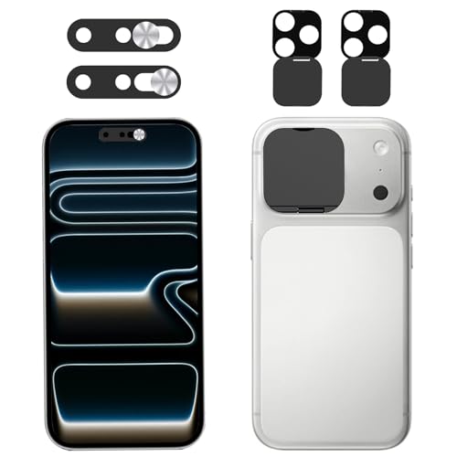 Front Camera Cover Compatible for iPhone 17 Pro /17 Pro Max with Rear Lens Cover,Protect Privacy and Security But Not Affect Facial Recognition(2Pack)-2025 Updated Version-Silver - size: 17 Pro Max/17Pro-Silver