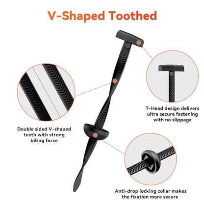 Nylon Universal Cable Tie Buckle,Patented Design V-Shaped Heavy Duty Zip Ties Clips,100 LBS with Pin & Button Fixion Tools,Automotive Plastic Rivet Mudguard Fasteners for Cars Daily Repair （120 Pack ）