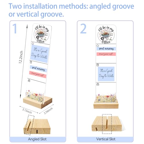 Sticky Note Holder Acrylic Monitor Memo Board Desk Organizers Desk Decor Post It Note Holder I'll Be in My Office Wheelbarrow Wildflower Funny Garden Office Desk Sign - color: Acrylic 5