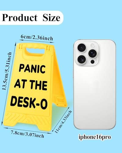 Funny Office Desk Decor, Panic Desk Mini Desk Sign - style: Panic At The Desk-O