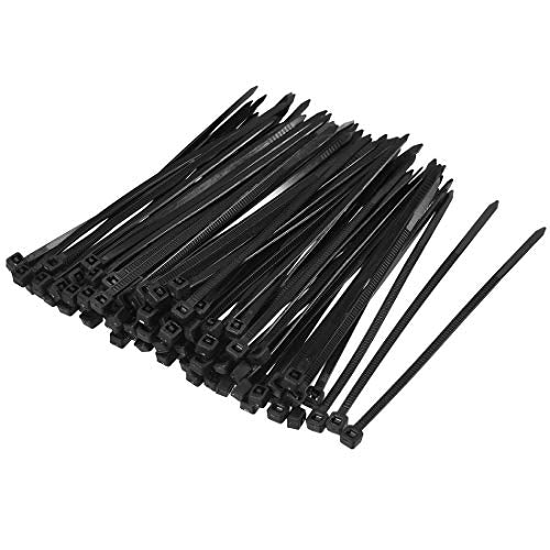uxcell Nylon Cable Ties 4 Inch Self-Locking Zip Ties 0.12 Inch Width Black 100pcs - color: Black, size: 4x 0.12Inch