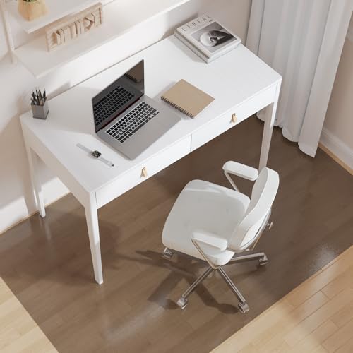 Translucent Black Chair Mat for Hard Floors, 3'×5' Vinyl Floor Mats for Home Office, Durable Non-Slip Hard Floor Protector, Waterproof Plastic Splat Mat, Pet Litter Mat - color: Translucent Black, size: 3' x 5' (Rectangular)