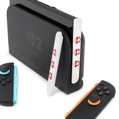 JoyCon Magnetic Dust Cover Compatible With Nintendo Switch 2 – Protective Port Covers, Dust Guard (Set of 2) (Mushroom) - color: Mushroom