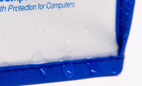 Printer Dust Cover, Covers Inkjet or Laser Printers, Silky Smooth Antistatic Vinyl, Translucent Coconut Cream Color with Blue Trim, Several, (19W x14H x19D) - size: 19W x14H x19D