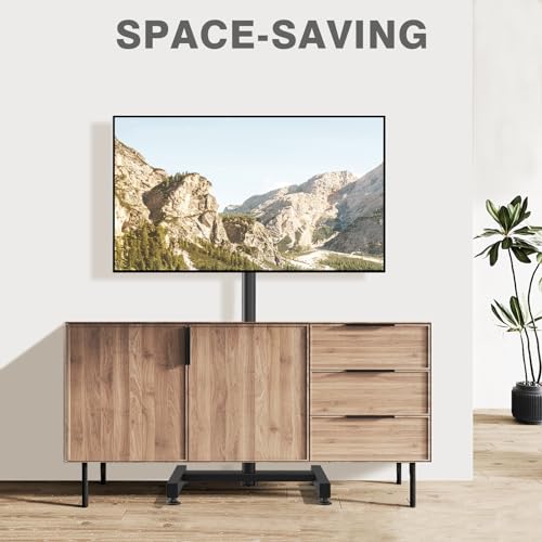 TVON TV Floor Stand for 13-50 inch LCD LED Flat/Curved Panel Screen TVs up to 44 lbs, Height Adjustable TV Stand Mount with VESA 200x200, Portable TV Stand for Bedroom, Dorm Room, Office - size: 13-50 inch TVs, 44 lbs capacity