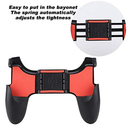 Mobile Game Controller, Low Latency Folding Gaming Joystick Fine Grind Arenaceous Handle Holder, Ergonomic Shooter Trigger Mobile Cell Phone Gamepad for PUBG