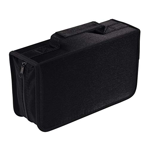 Capacity CD/DVD case Wallet, Storage,Holder,Booklet (128 Black) - color: 128 Black